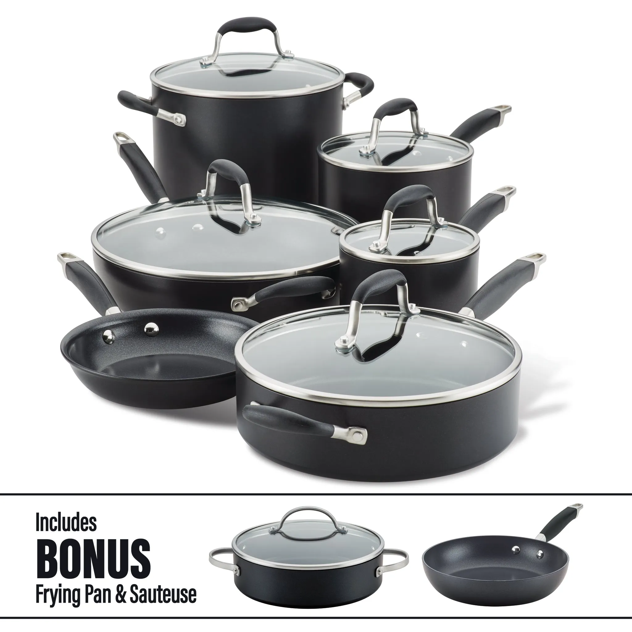 11-Piece Cookware Set with Bonus