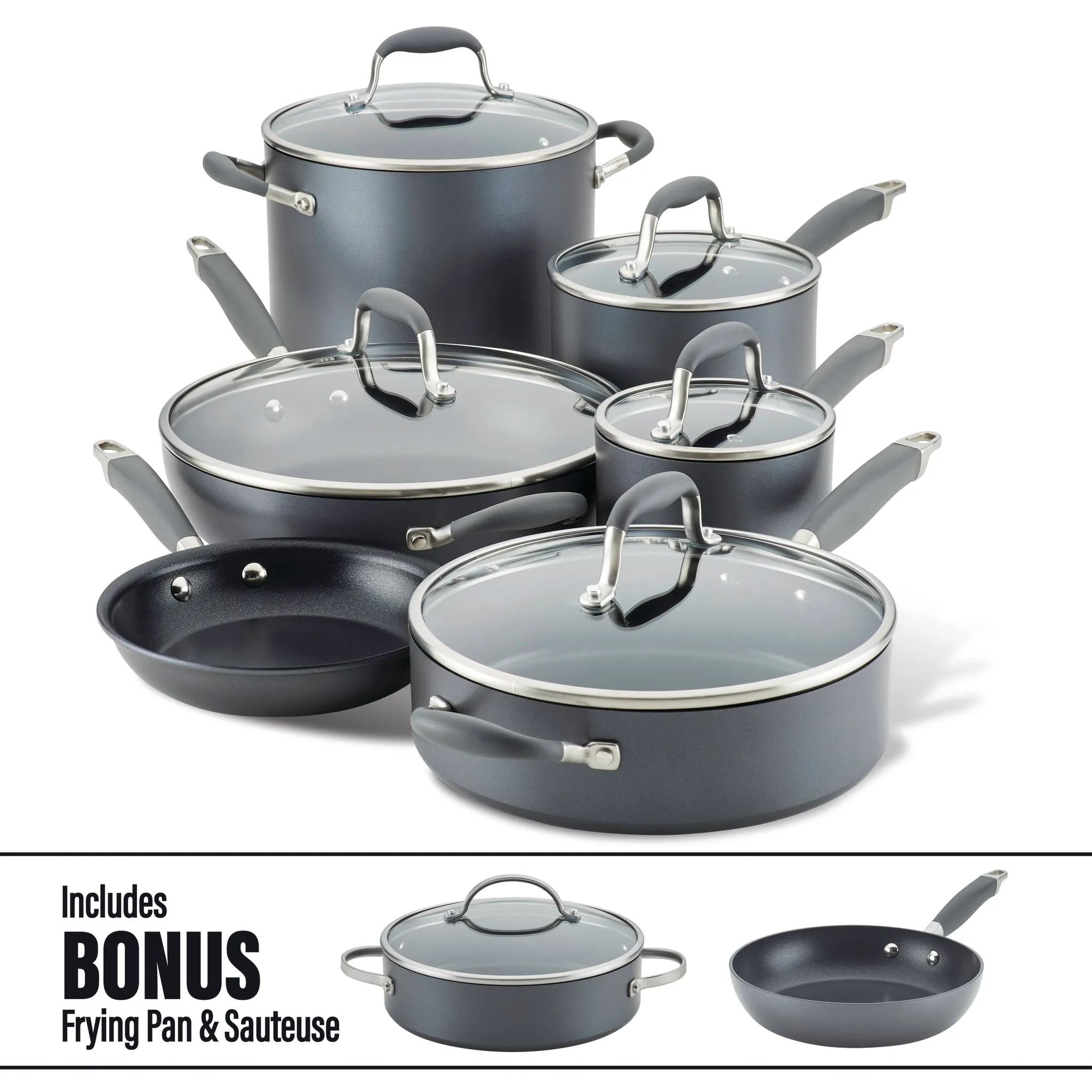 11-Piece Cookware Set with Bonus