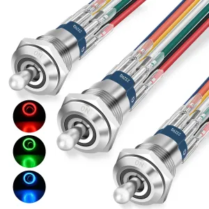 16mm RGB Toggle Switch 3Pcs