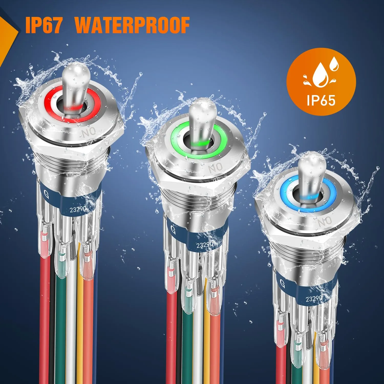 16mm RGB Toggle Switch 3Pcs