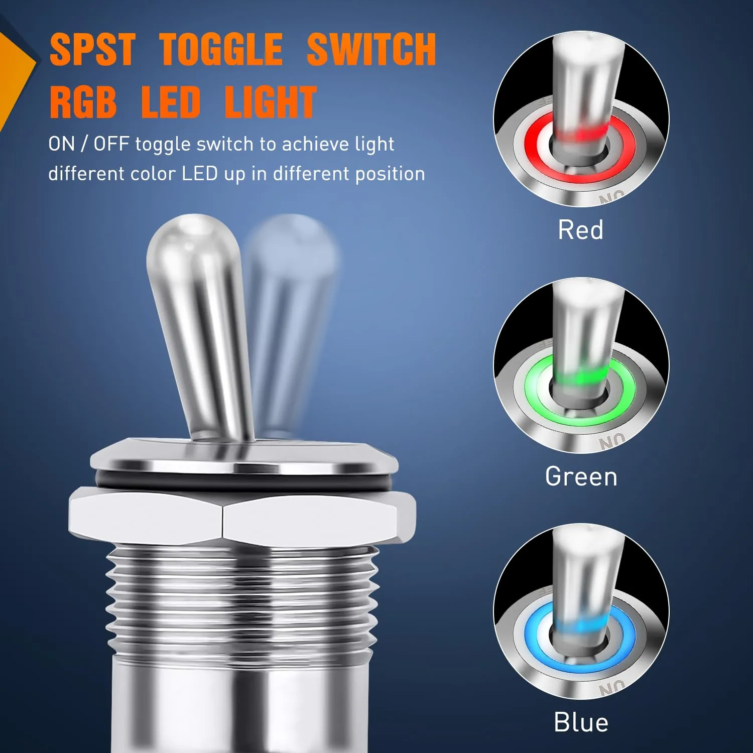 16mm RGB Toggle Switch 3Pcs