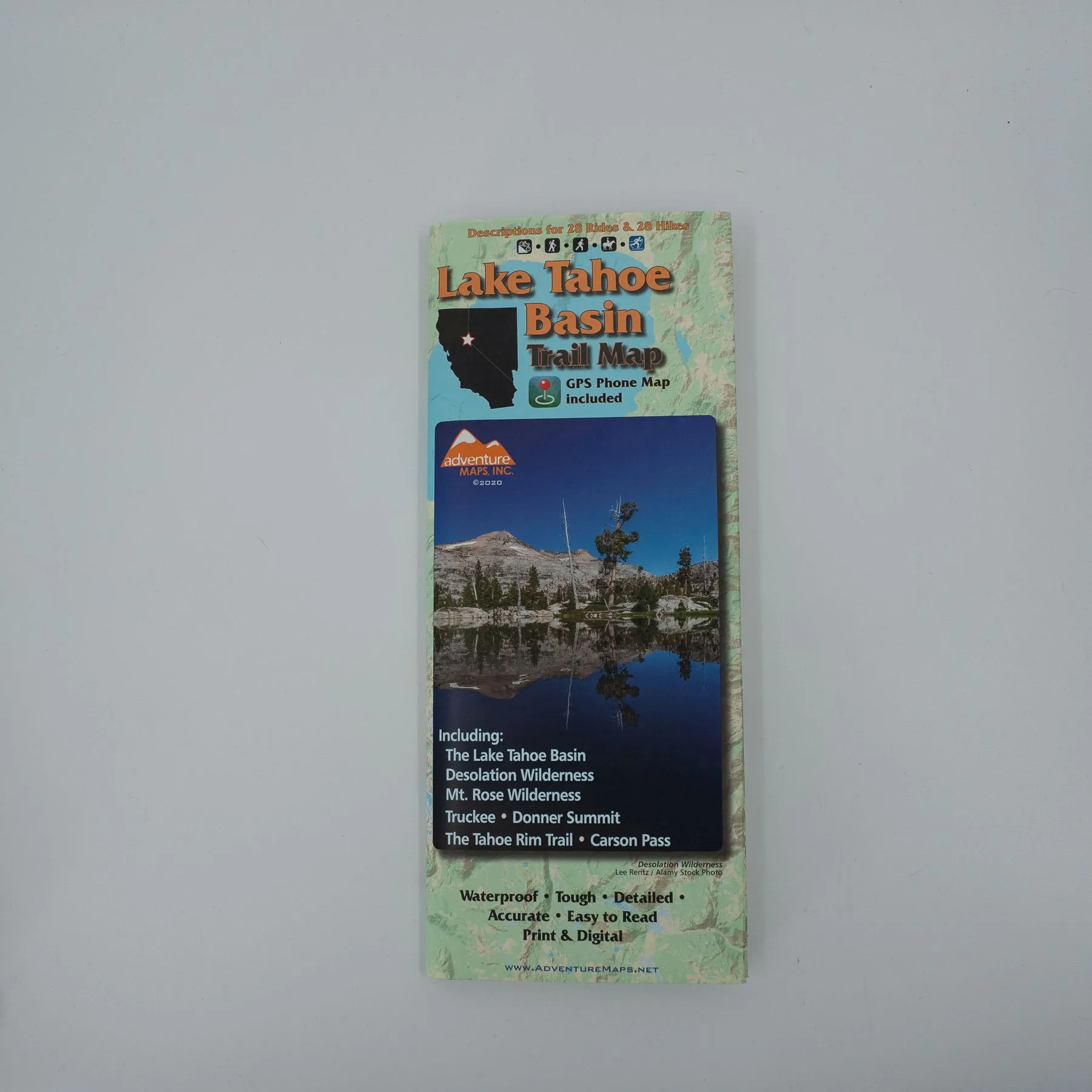Adventuremaps Lake Tahoe Map