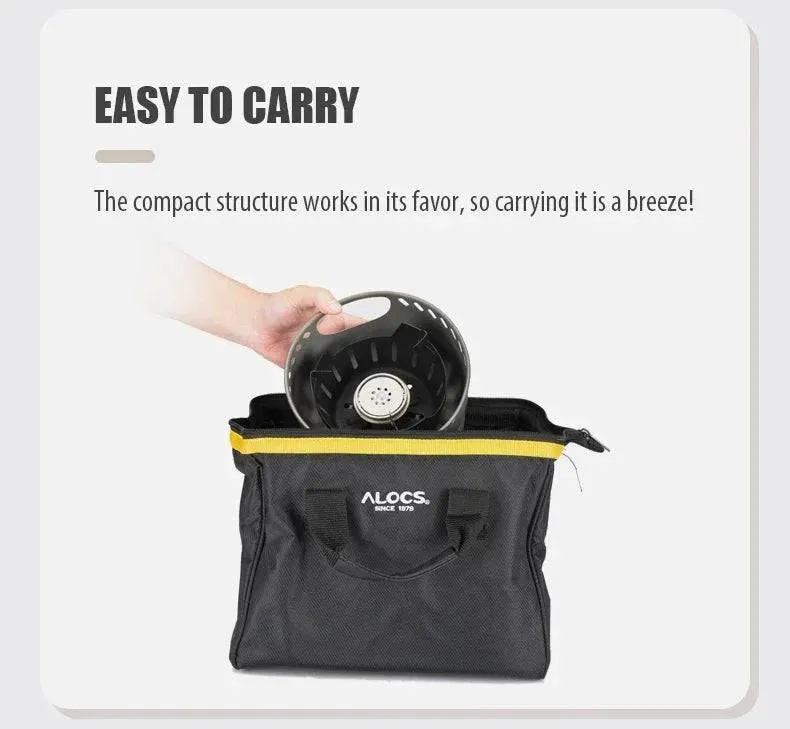 ALOCS  Wind Shield Camping Gas Stove Outdoor Hiking Butane Propane Burner for Backpacking Picnic Emergency Cooking