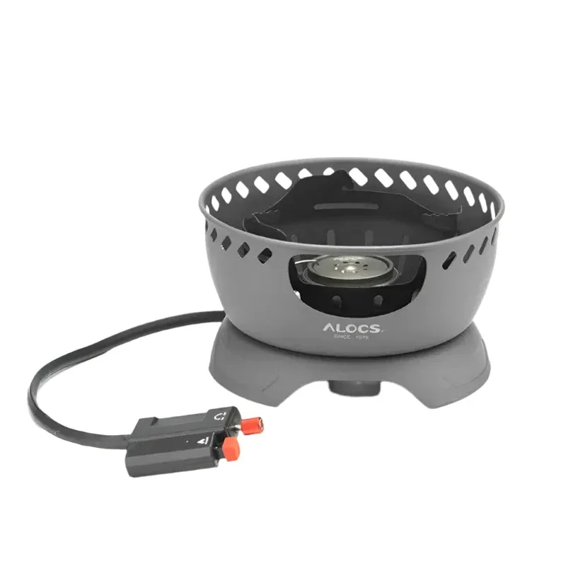 ALOCS  Wind Shield Camping Gas Stove Outdoor Hiking Butane Propane Burner for Backpacking Picnic Emergency Cooking
