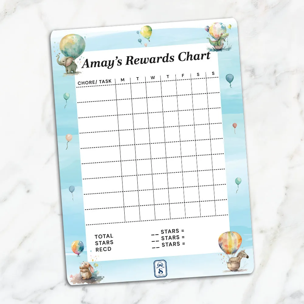 Balloon Safari Kids Reward Chart