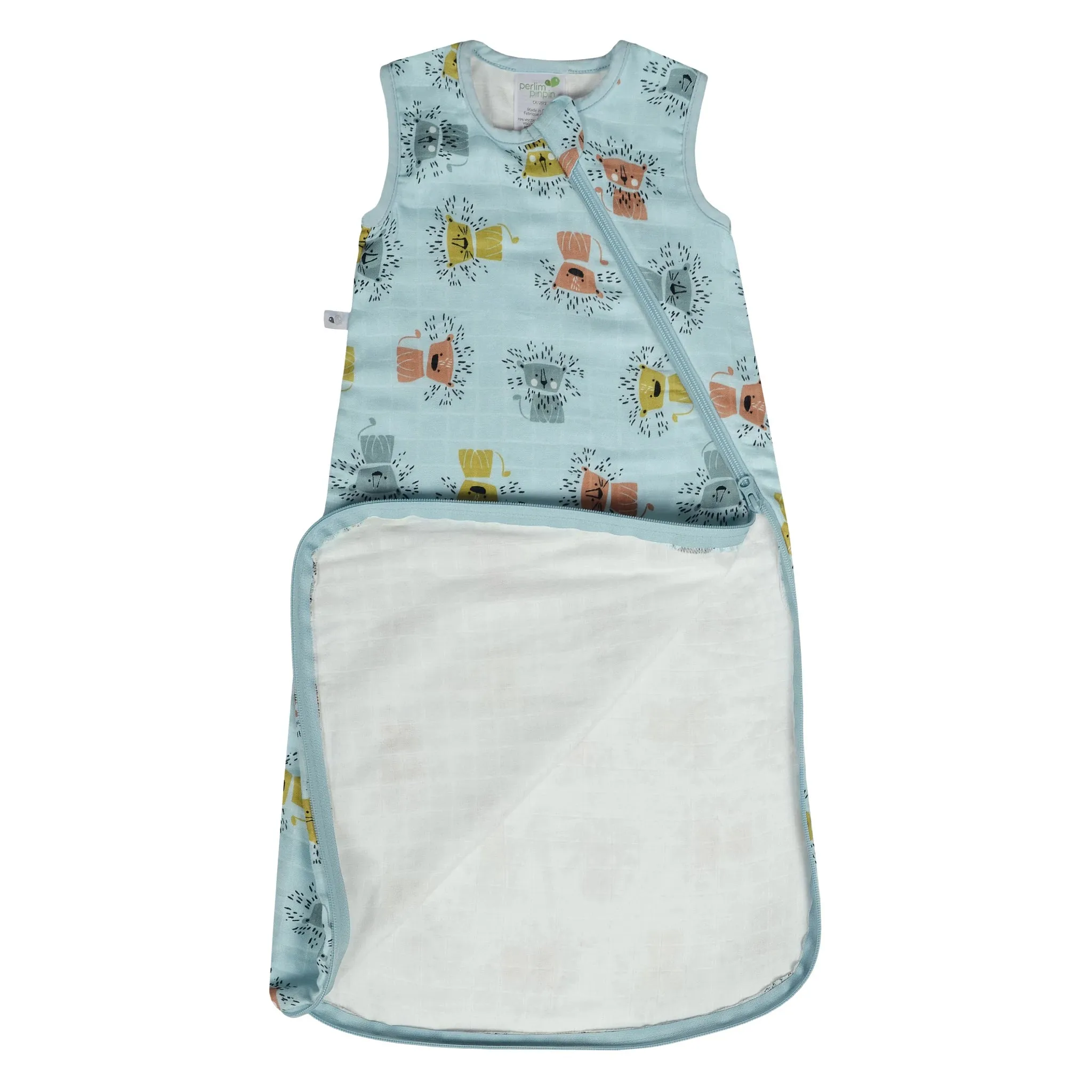 Bamboo muslin sleep bag - Lions (1.0 tog)