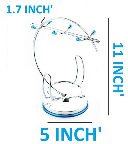 Bridge2Shopping Stainless Steel Cup and Saucer Stand, Silver Color