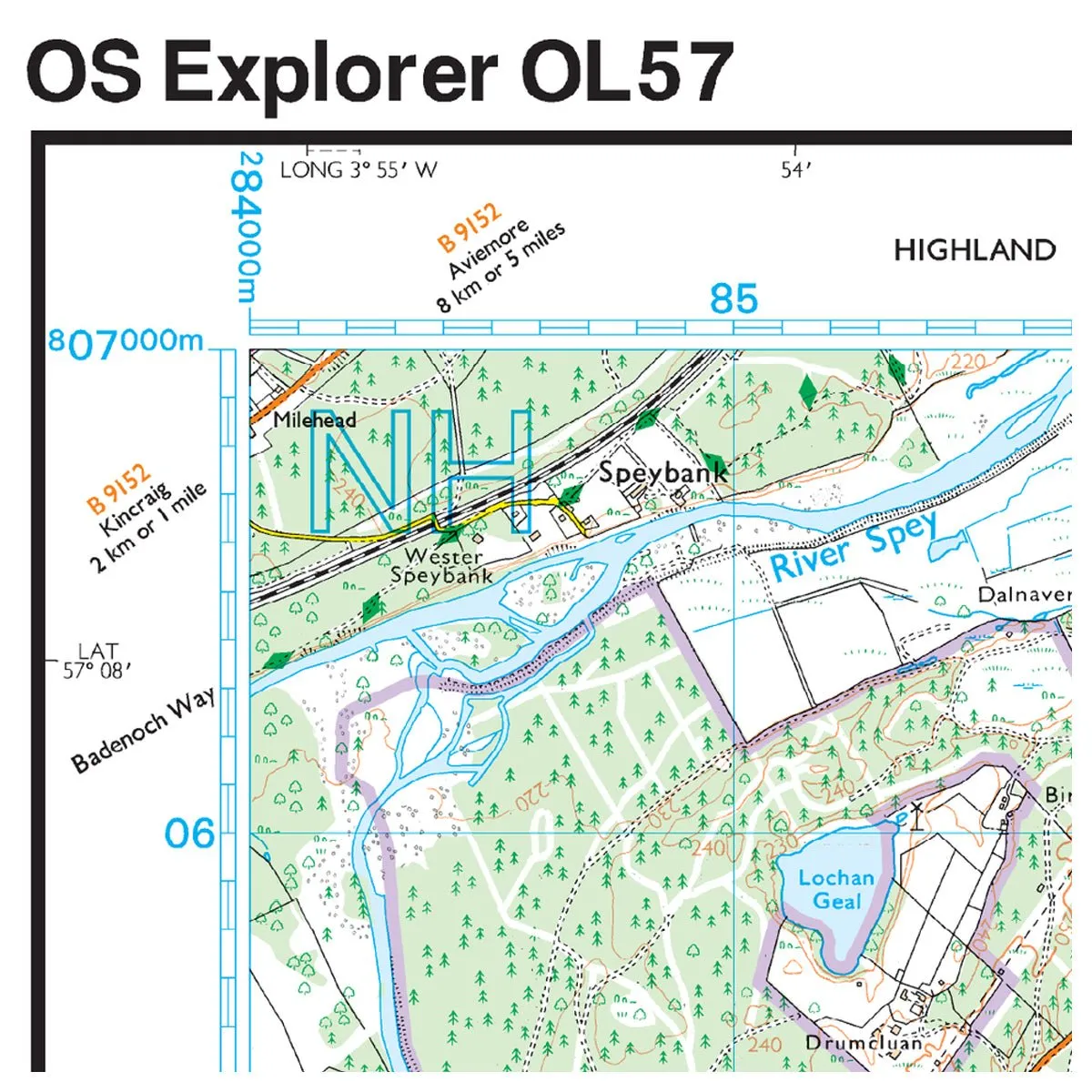 Explorer OL57 - Cairn Gorm & Aviemore 1:25,000