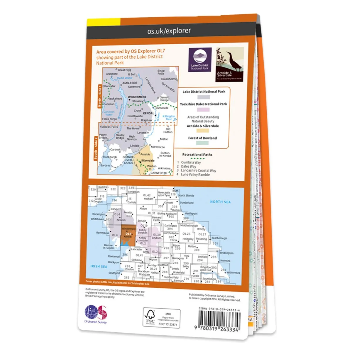 Explorer OL7 - The Lake District: South-eastern area 1:25,000