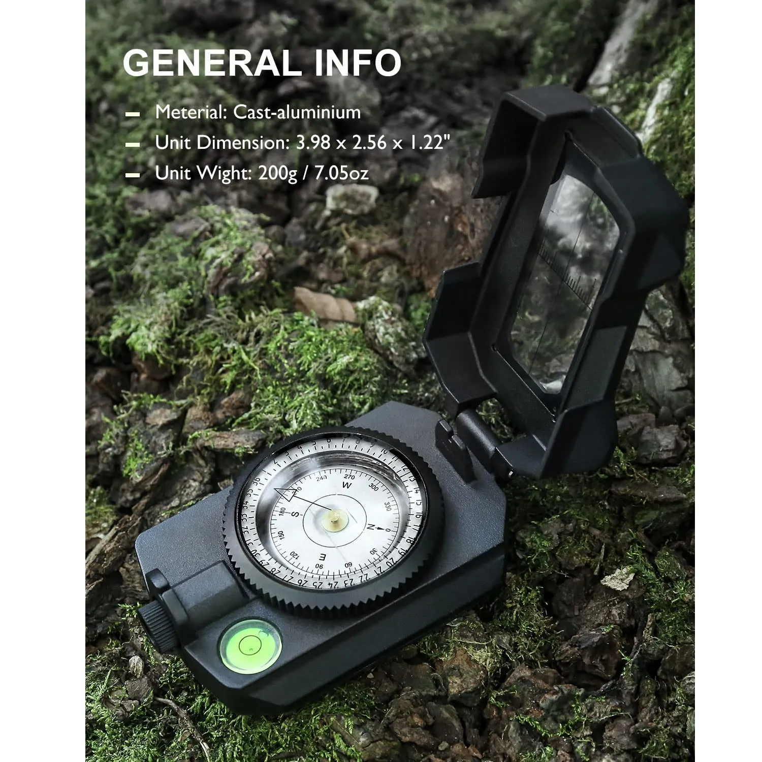 Eyeskey Multifunctional Military Metal Sighting Navigation Compass