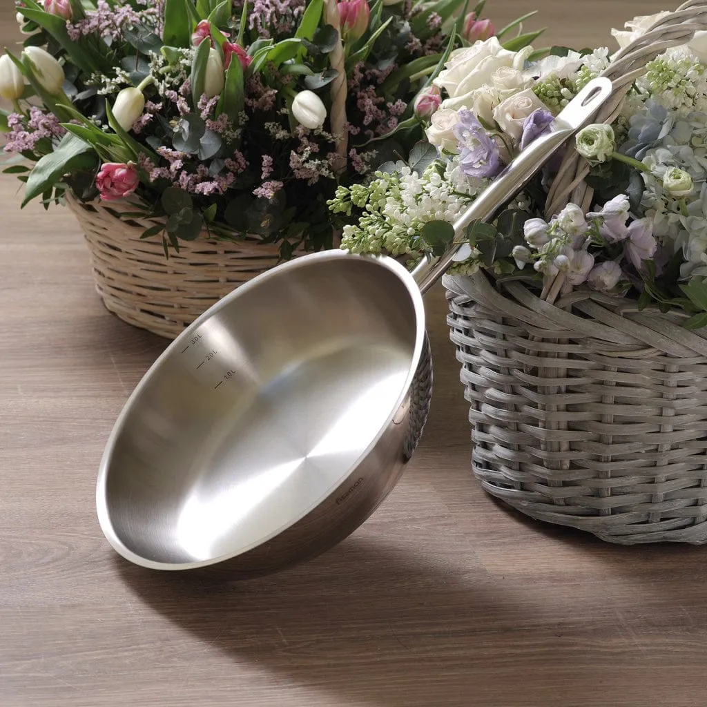 Fissman Stainless Steel Frying Pan Silver 28x6.5cm