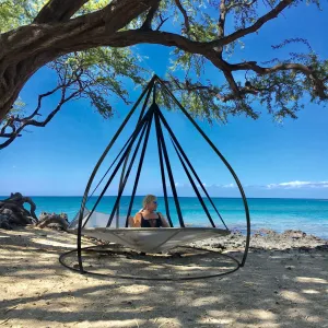 FlowerHouse 7ft dia Hanging Hammock Flying Saucer with Stand - FHFSSVR-SET
