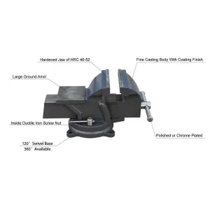 Free Shipping!!! HPS-100 4” Ductile Iron Heavy Duty Bench Vise