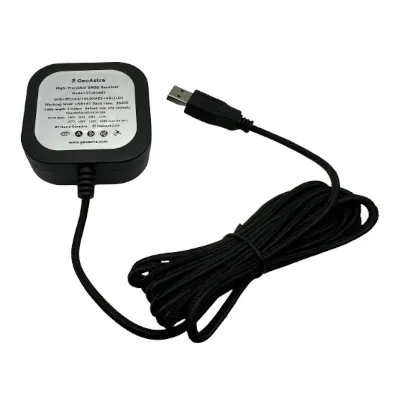 GeoAstra RTU608BT Industrial-Grade USB/Bluetooth RTK GNSS Receiver (ZED-F9P Multi-Band RTK, 30 cm Standalone Accuracy, up to 1.4 cm with RTK, Nylon Braided USB Cable, IP67 Waterproof, Operating Temperature: -40℃ to  85℃)