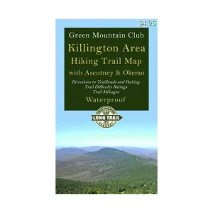 Green Mountain Club Killington Area Hiking Trail Map With Ascutney & Okemo Waterproof