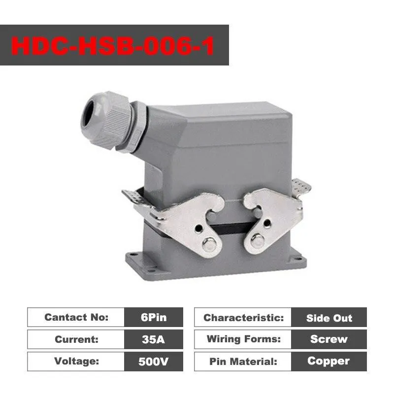 Heavy Duty Connectors HDC-HSB-006-1/2/3/4 F/M 6pin 35A