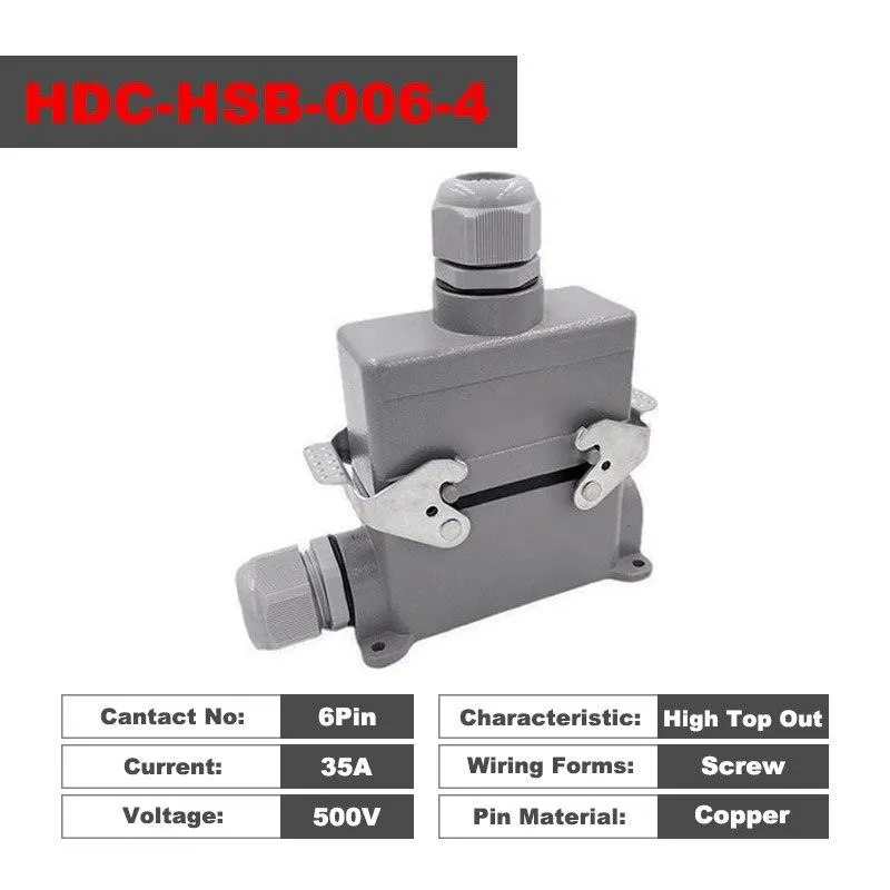 Heavy Duty Connectors HDC-HSB-006-1/2/3/4 F/M 6pin 35A