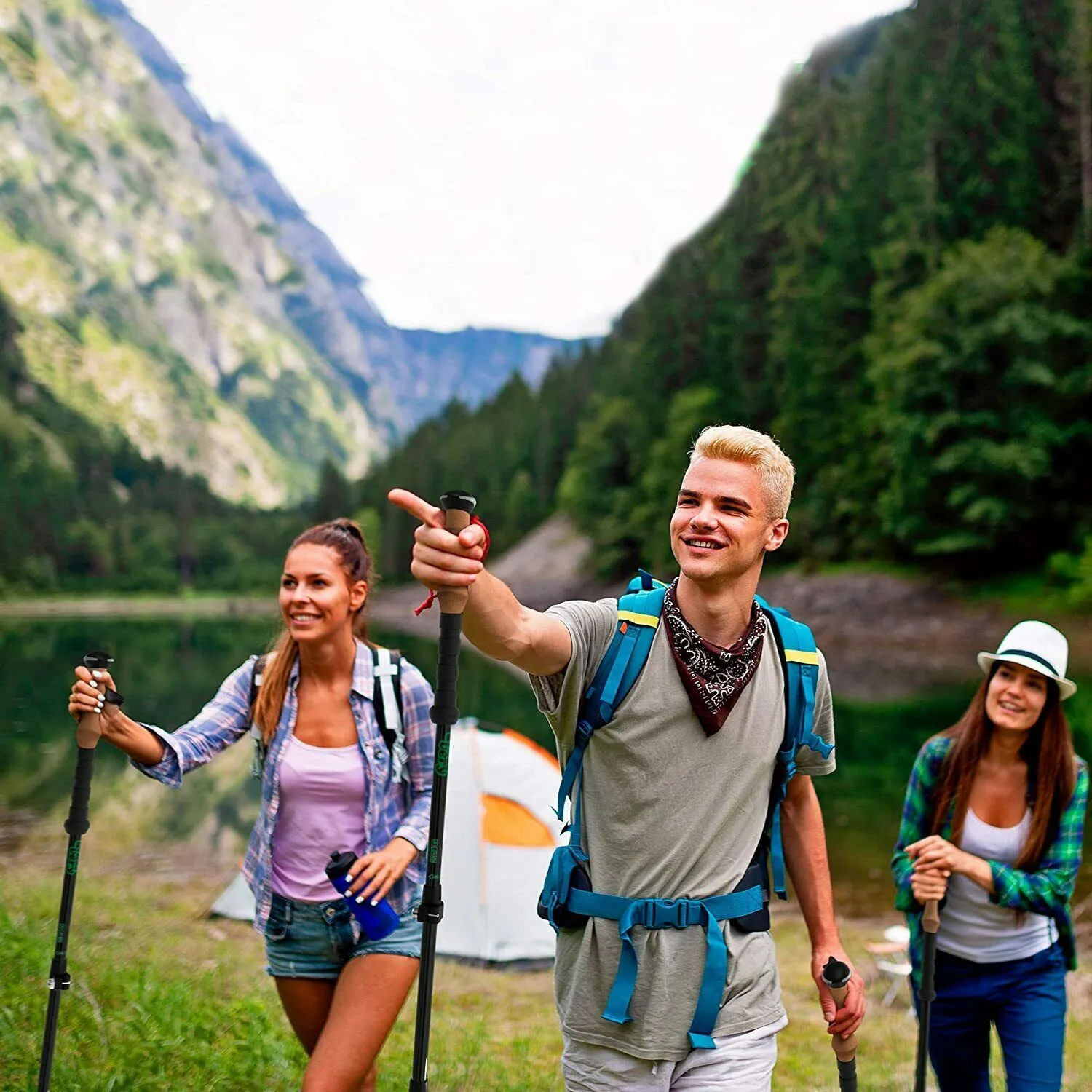 Heavy Duty Outdoor Hiking And Trekking Collapsible Pole
