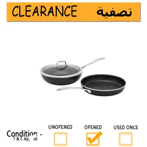 HENCKELS Capri Notte Frypan and Wok Set Granitium Non-stick Coating, 3-piece- clearance