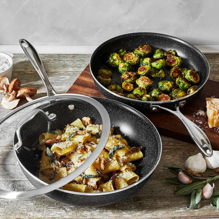 HENCKELS Capri Notte Frypan and Wok Set Granitium Non-stick Coating, 3-piece- clearance