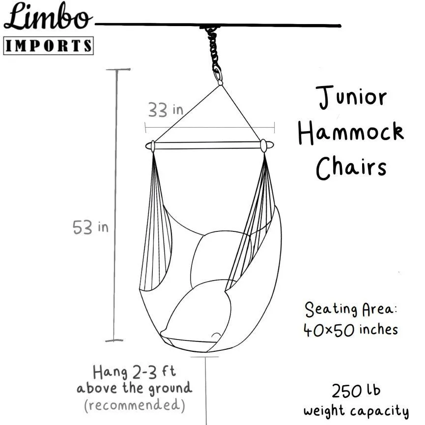Junior White Macrame Hammock Swing Chair  | SERENA Jr.