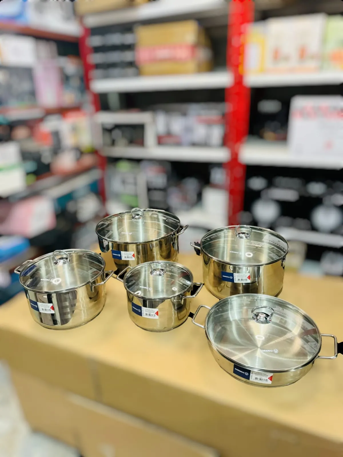 Korkmaz 10pcs Astra A-1901 Pro Cr-Ni Cookware Set