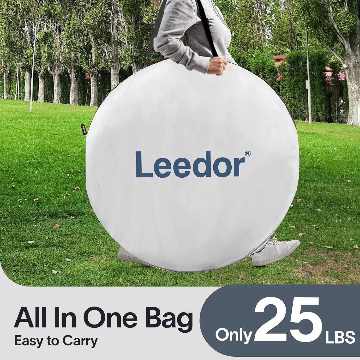 LEEDOR Pop Up Screen House, 6-10-15 Person Outdoor Screen TentCamping Screen Room with Carry Bag, Screened Gazebo with Mosquito Netting, Instant UV Resistant Sun Shelter for Garden, Patio, Backyard