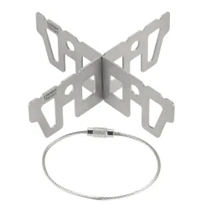 Lixada Titanium Alcohol Stove Rack Cross Stand Outdoor Camping Stove Stand Folding Picnic Stove Furnace Support Rack
