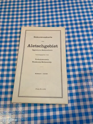 Maps, Antiques, Aletschgebiet Eggishorn-Betterhorn 1;50.000 scale (10.06.1963)
