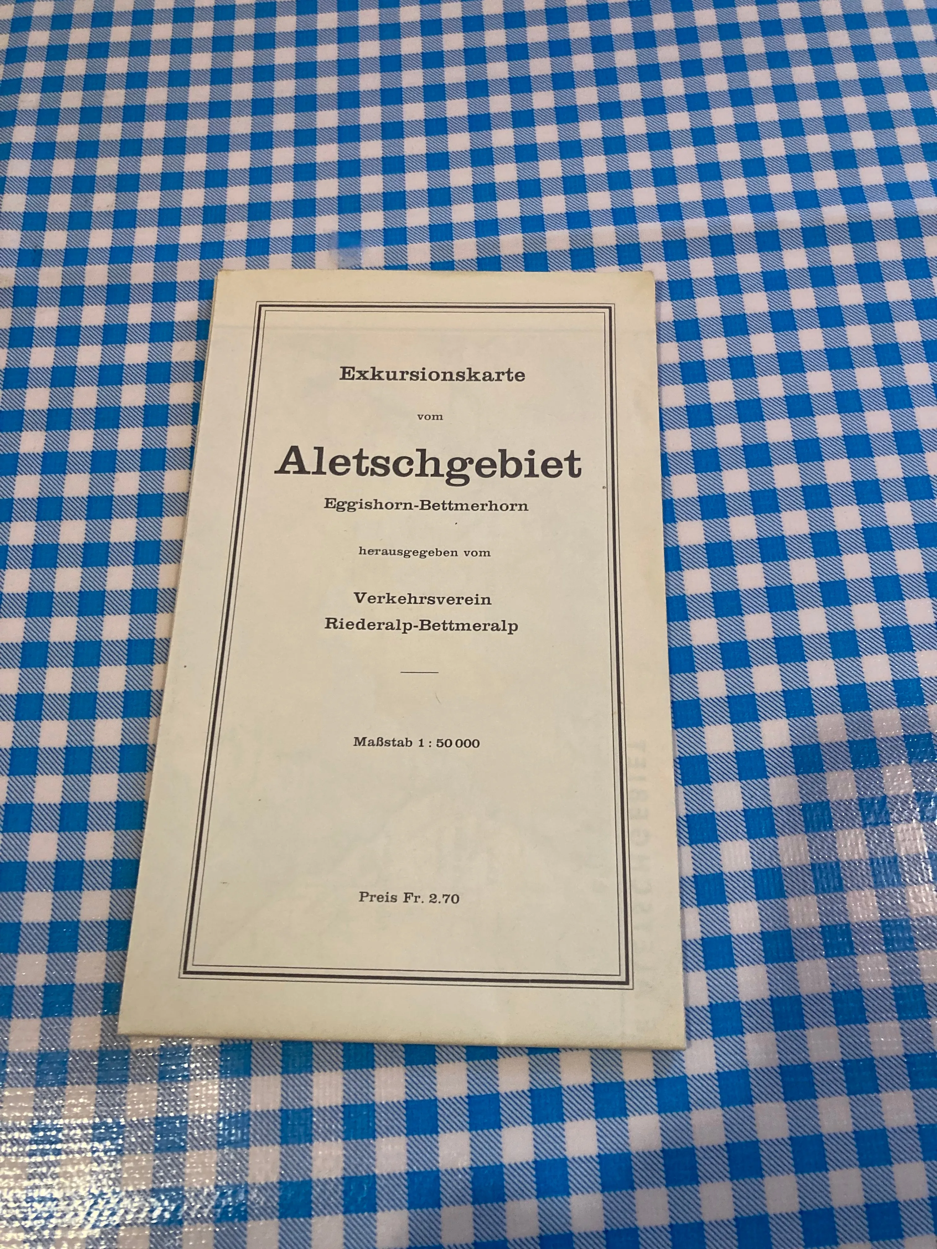 Maps, Antiques, Aletschgebiet Eggishorn-Betterhorn 1;50.000 scale (10.06.1963)