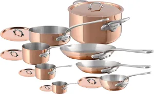 Mauviel M'150s 14 Piece Copper Cookware Set- USED