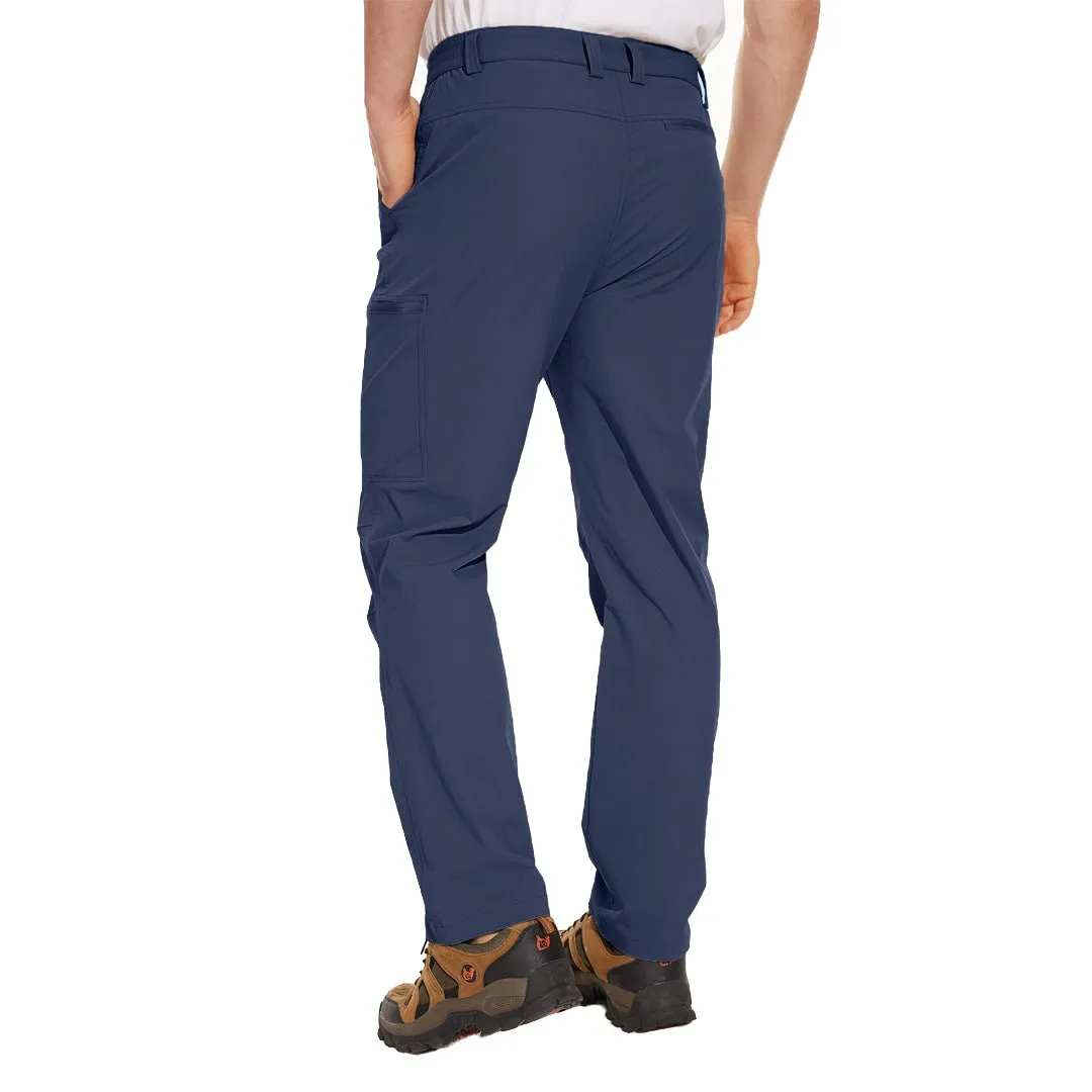 Men's Hiking Water Resistant Ripstop Pants Lightweight Quick Dry with 6 Pockets