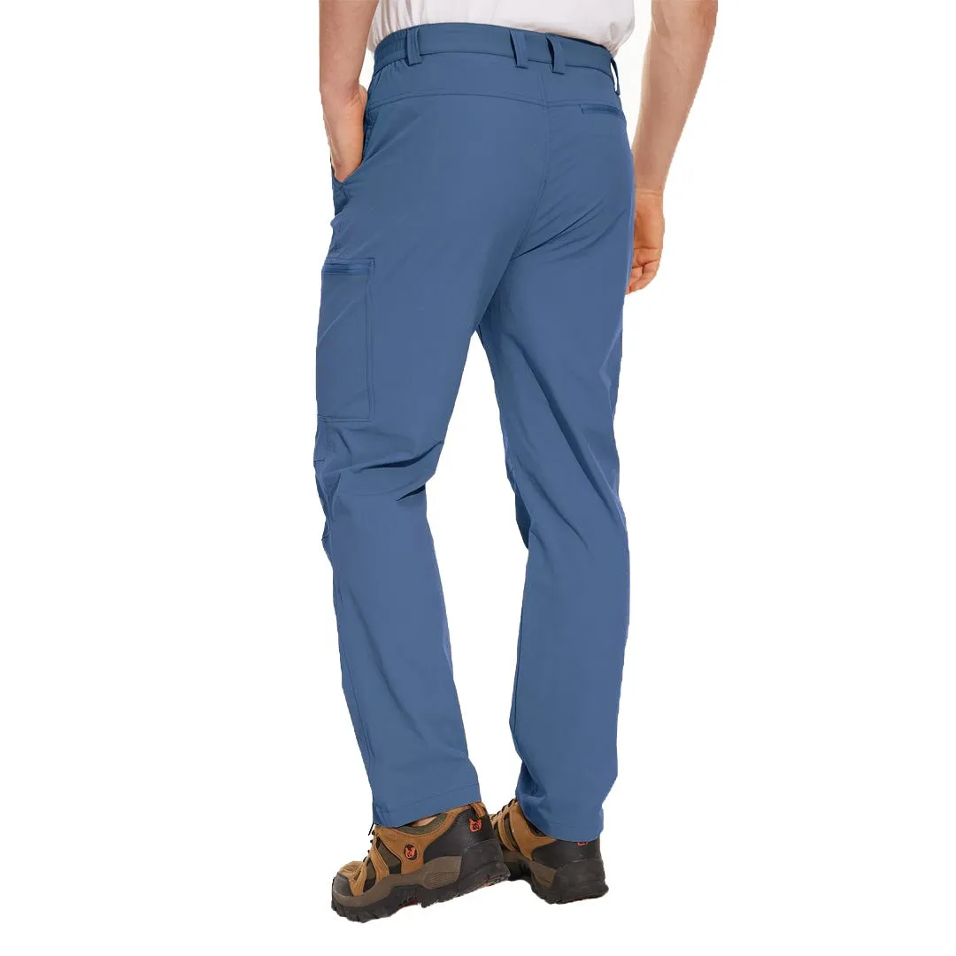 Men's Hiking Water Resistant Ripstop Pants Lightweight Quick Dry with 6 Pockets