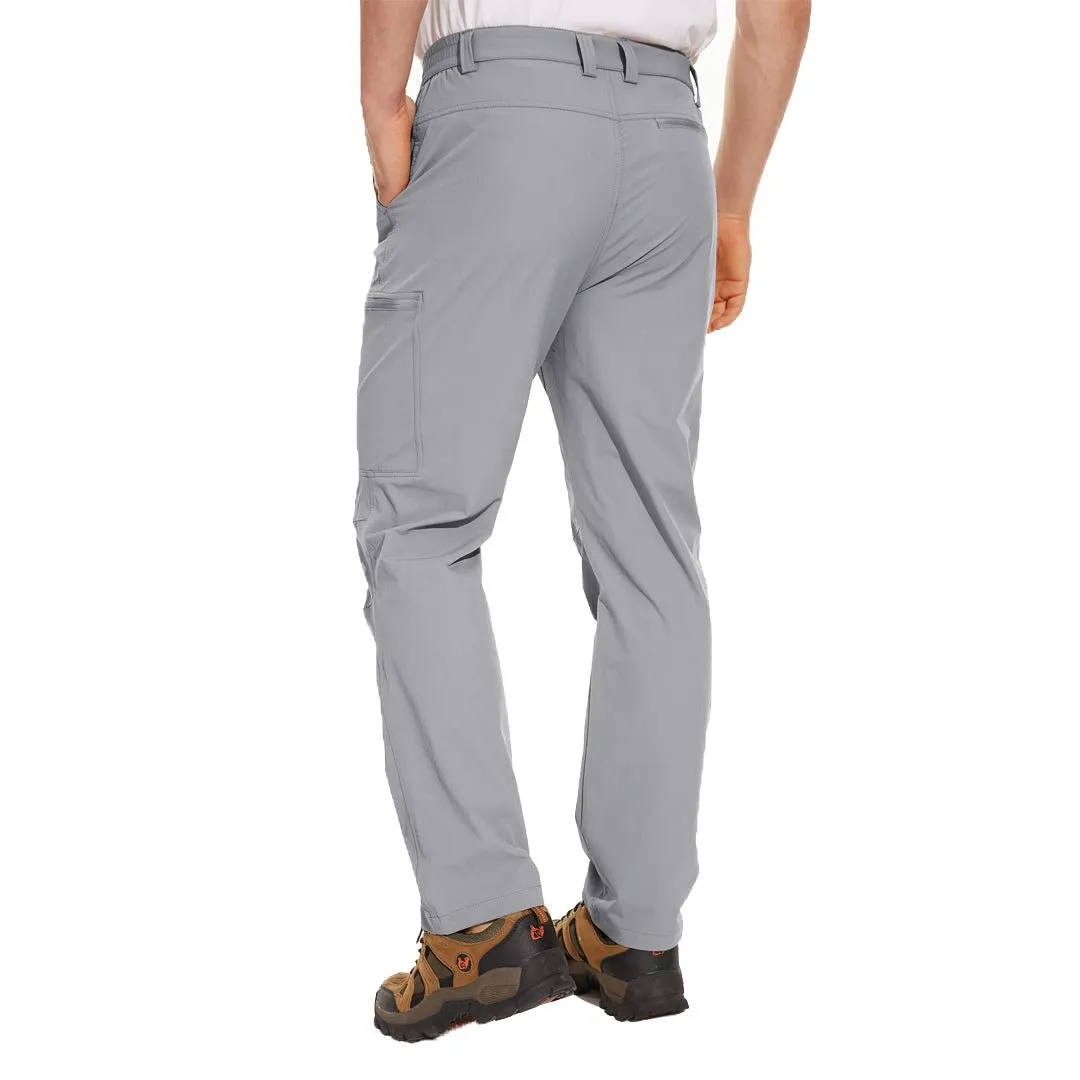 Men's Hiking Water Resistant Ripstop Pants Lightweight Quick Dry with 6 Pockets