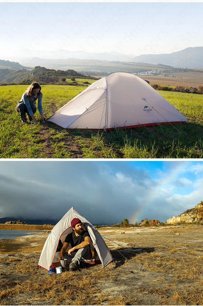 Naturehike Cloud Up Series 1 2 3 Person Tent Outdoor Ultralight Camp Tent with Mat Camping 20D