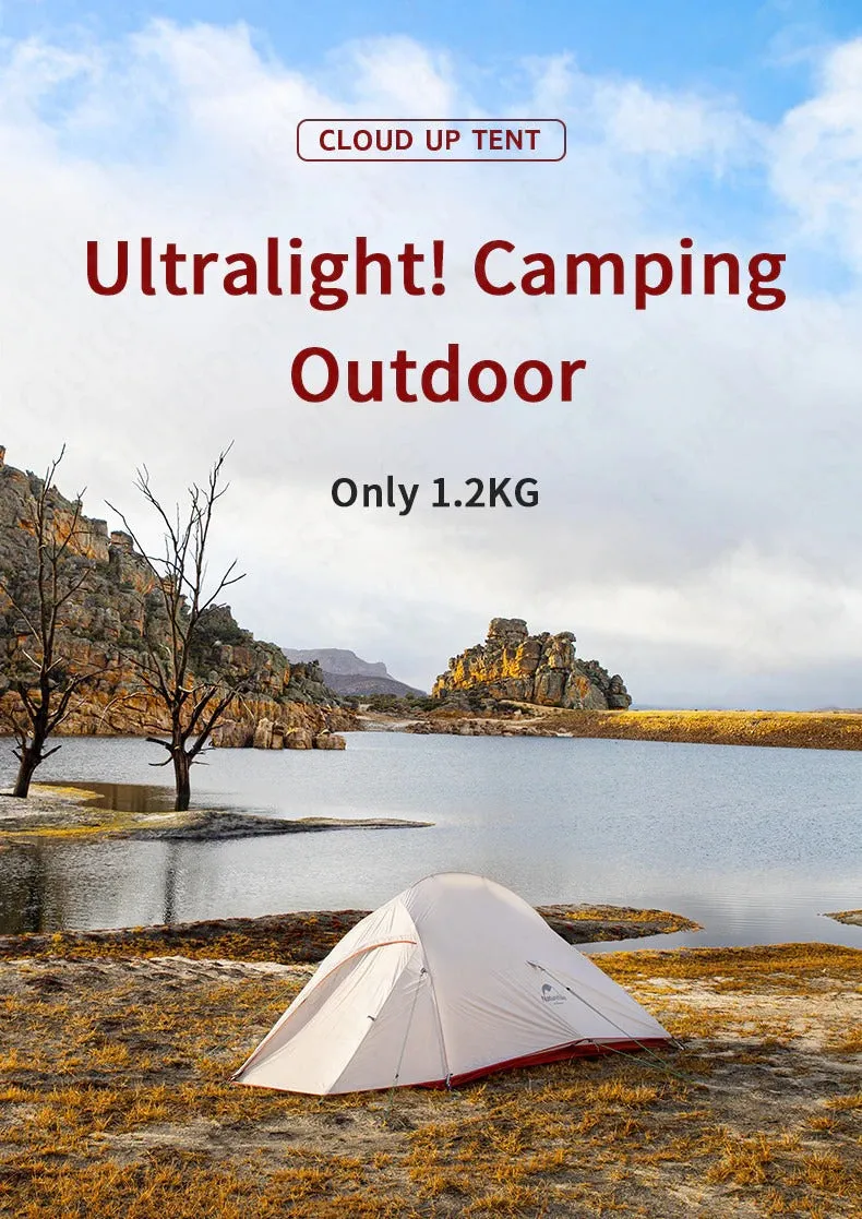 Naturehike Cloud Up Series 1 2 3 Person Tent Outdoor Ultralight Camp Tent with Mat Camping 20D