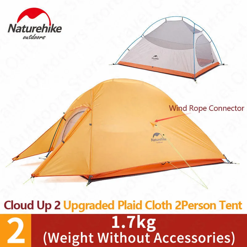 Naturehike Cloud Up Series 1 2 3 Person Tent Outdoor Ultralight Camp Tent with Mat Camping 20D