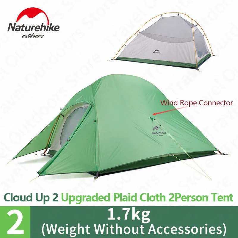 Naturehike Cloud Up Series 1 2 3 Person Tent Outdoor Ultralight Camp Tent with Mat Camping 20D