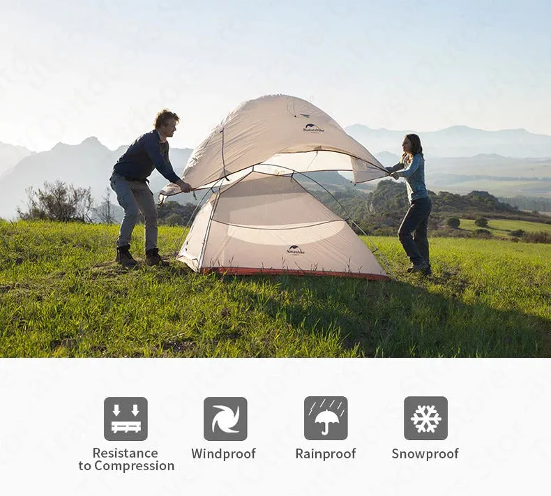 Naturehike Cloud Up Series 1 2 3 Person Tent Outdoor Ultralight Camp Tent with Mat Camping 20D