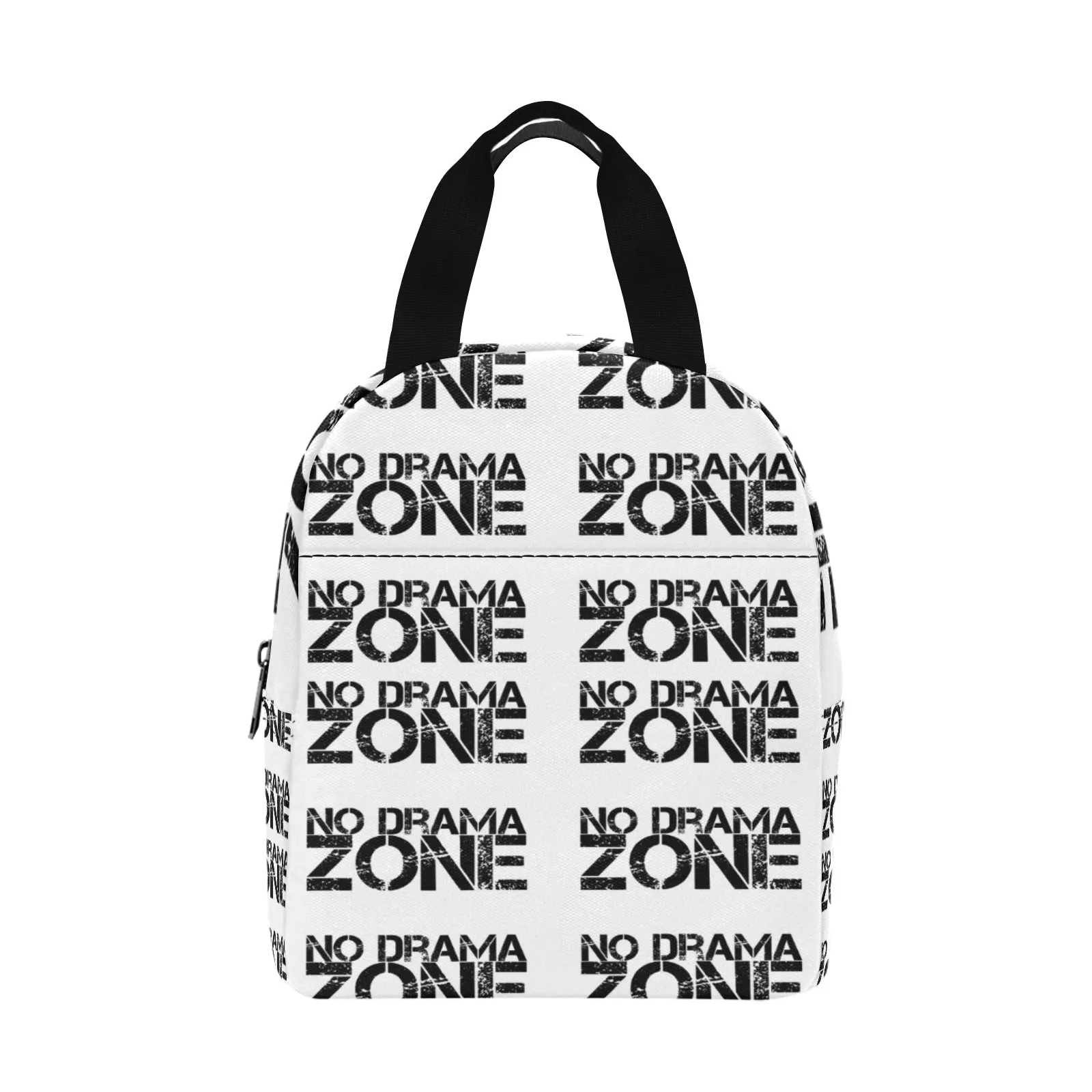 No Drama Zone Insulated Zipper Lunch Bag