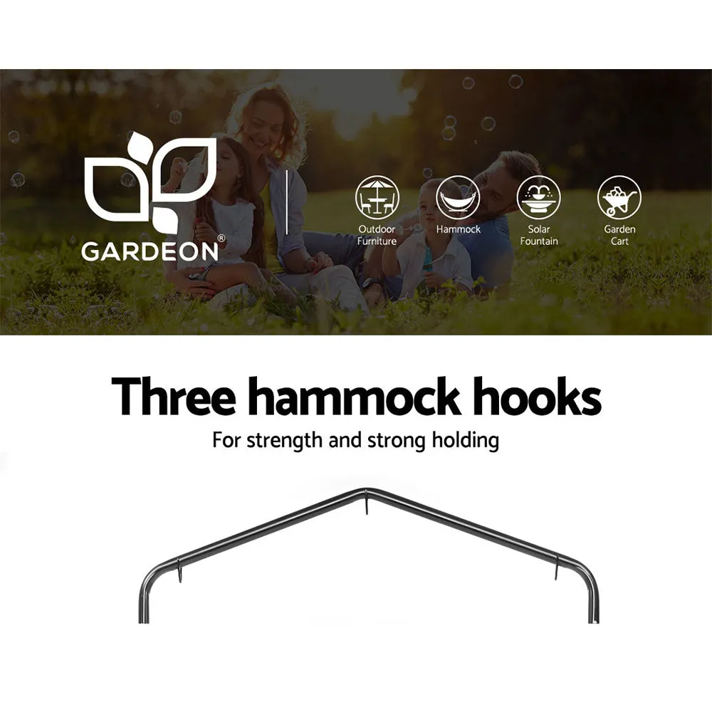 Outdoor Hammock Chair with Stand Tassel Hanging Rope Hammocks - Grey