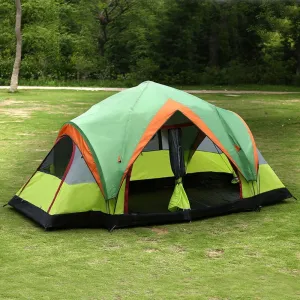 Outdoor Picnic Camping Tent with 2-Rooms Automatic Pop-up Quick Open Double-Layers Tent Suitable for 5~8 Persons Drop Shipping