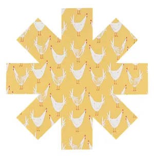Pan Protectors (Set of 3) "Chicken Scratch"