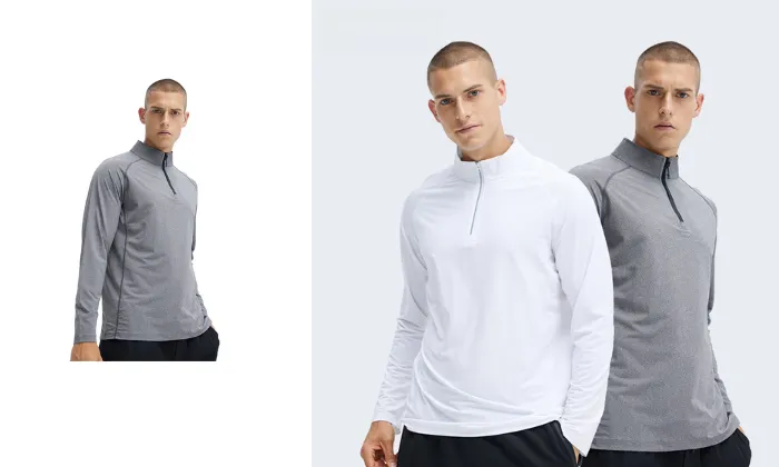 Quick-drying Men's Half Zipper T-Shirt