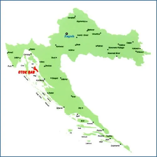 Rab and Goli Islands Walking Map [20a]