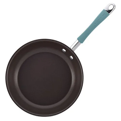 Rachael Ray Cucina Nonstick Cookware Pots and Pans Set, 12 Piece, Agave Blue