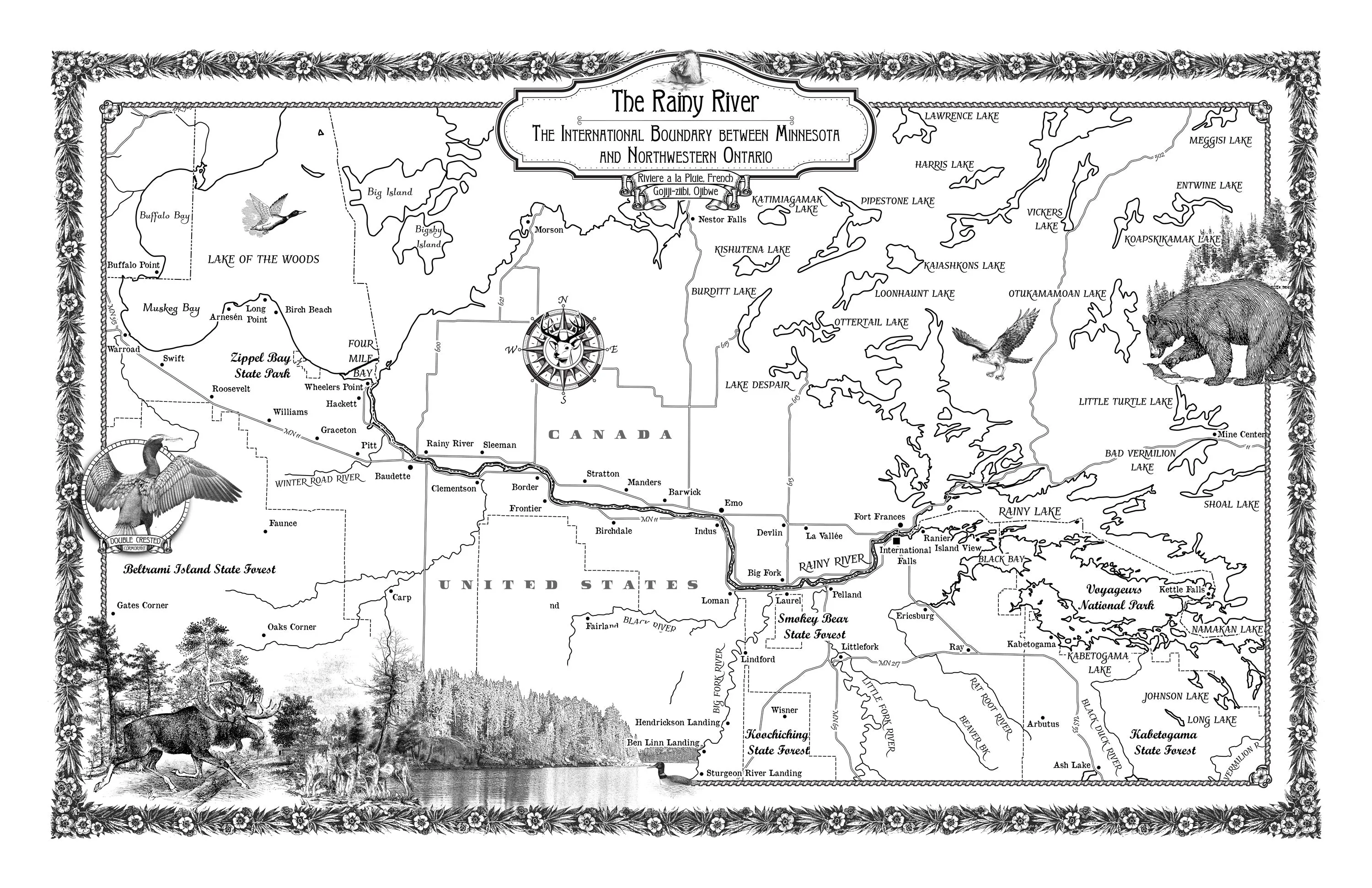 Rainy River, International Border between Minnesota and Ontario