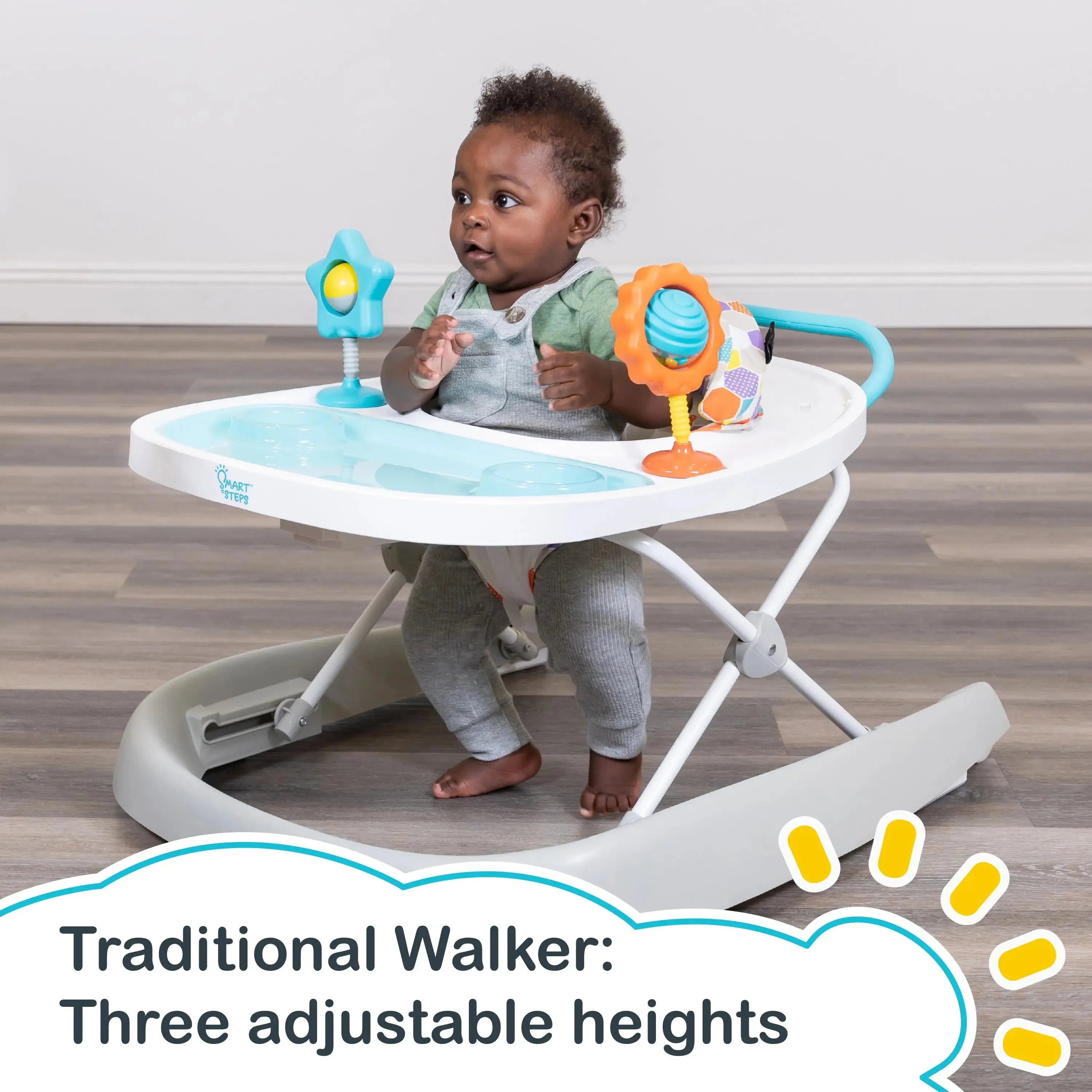 Smart Steps® Dine N’ Play 3-in-1 Feeding Walker - Hexagon Dots (Walmart Exclusive)