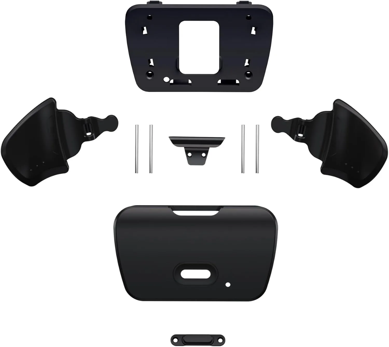 Solid Black Replacement Redesigned K1 K2 Back Button Keys Set for eXtremerate Rise Remap Kit for PS5 Controller - Only Buttons, Without Controller & Rise Remap Board