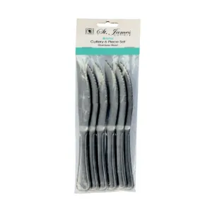 St James Steak Knife Cutlery Bristol 6 Pack Stainless Steel 54088